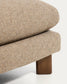 Poggiapiedi Vera marrone chiaro con gambe in legno massiccio di frassino con finitura in noce 80 x 80 cm FSC Mix Credit
