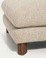 Poggiapiedi Vera beige con gambe in legno massiccio di frassino con finitura in noce 80 x 80 cm FSC Mix Credit