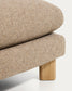 Poggiapiedi Vera marrone chiaro con gambe in legno massiccio di frassino con finitura naturale 80 x 80 cm FSC Mix Credit