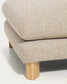 Poggiapiedi Vera beige con gambe in legno massiccio di frassino con finitura naturale 80 x 80 cm FSC Mix Credit