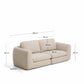 Divano Vera 3 posti beige 230 cm FSC Mix Credit