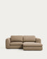 Divano Vera 3 posti con chaise longue destra marrone chiaro 232 cm FSC Mix Credit