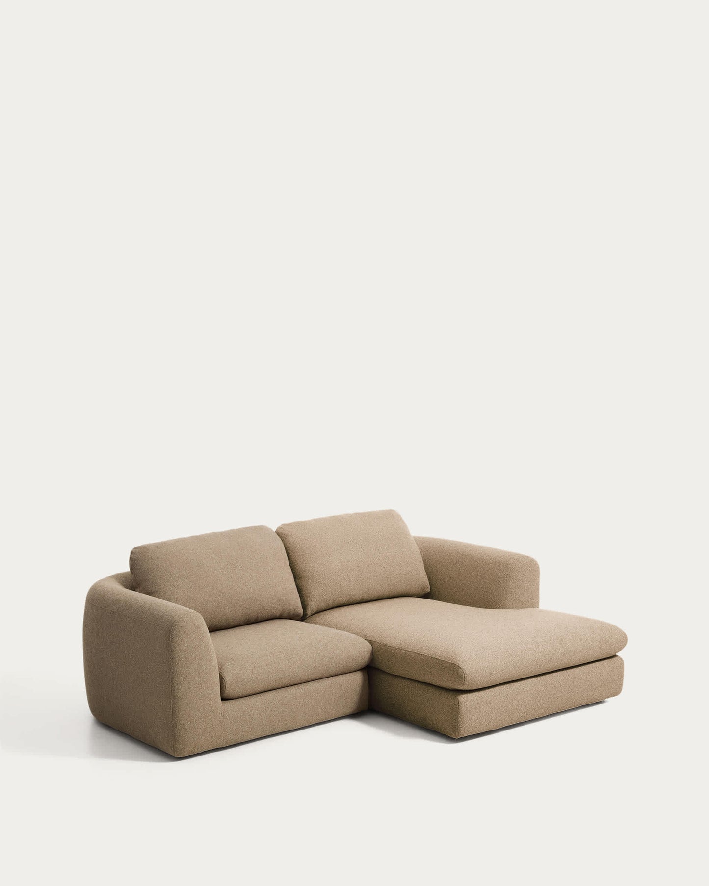Divano Vera 3 posti con chaise longue destra marrone chiaro 232 cm FSC Mix Credit
