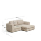 Divano Vera 3 posti con chaise longue destra beige 232 cm FSC Mix Credit
