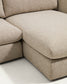 Divano Vera 3 posti con chaise longue destra beige 232 cm FSC Mix Credit