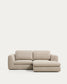 Divano Vera 3 posti con chaise longue destra beige 232 cm FSC Mix Credit