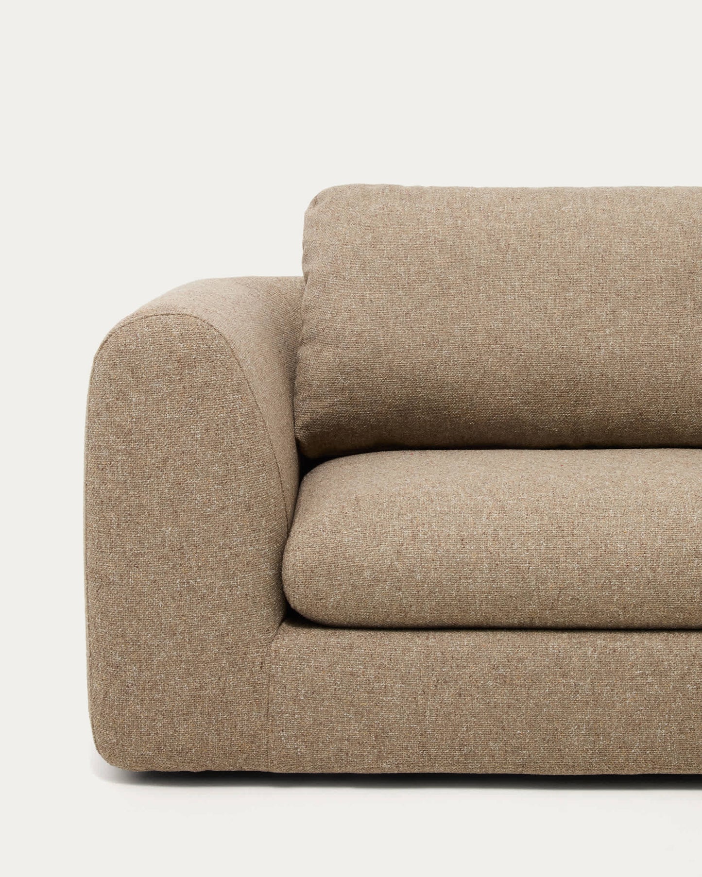 Divano Vera 4 posti con chaise longue destra marrone chiaro 322 cm FSC Mix Credit