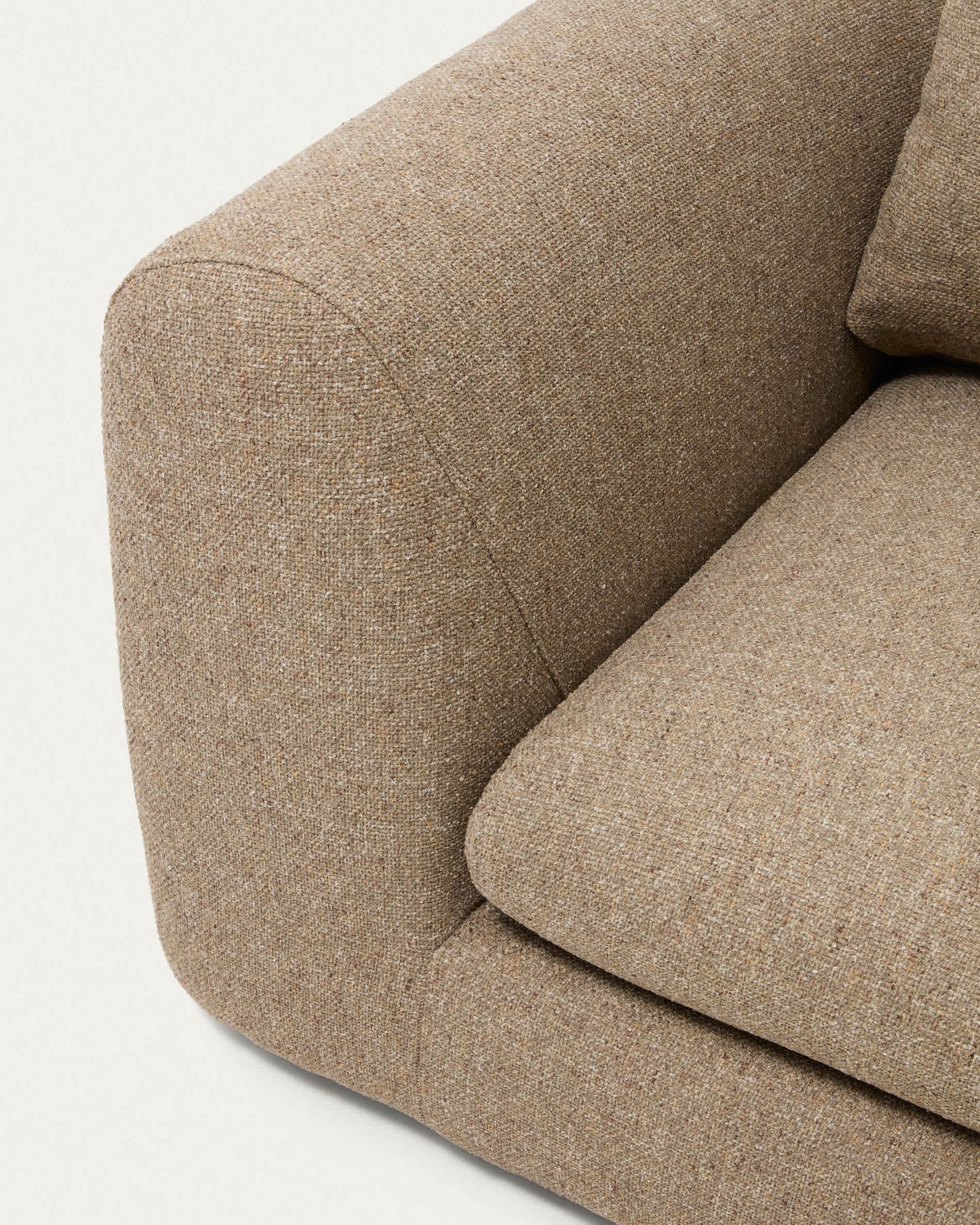 Divano Vera 4 posti con chaise longue destra marrone chiaro 322 cm FSC Mix Credit