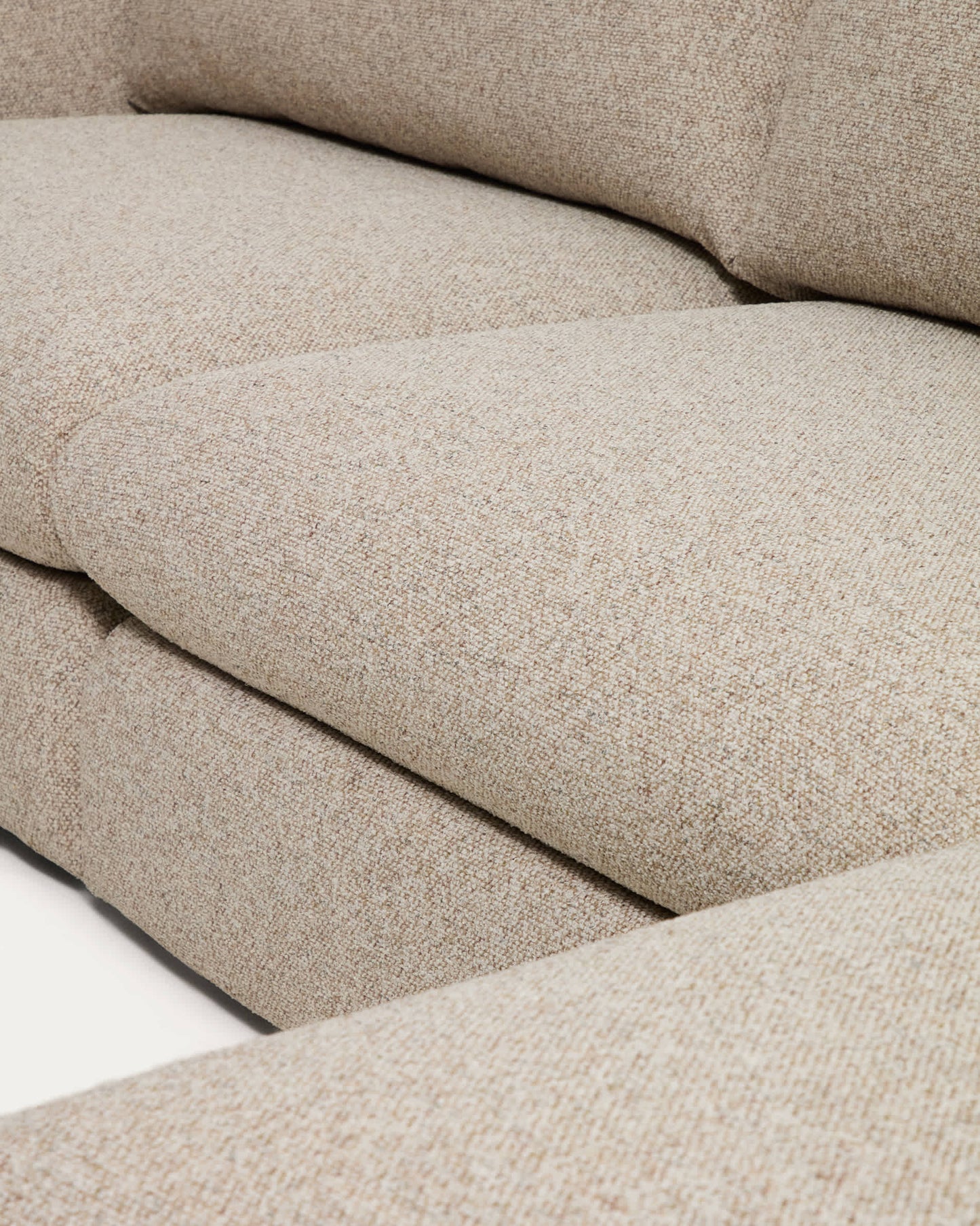 Divano Vera 4 posti con chaise longue destra beige 322 cm FSC Mix Credit
