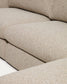 Divano Vera 4 posti con chaise longue destra beige 322 cm FSC Mix Credit