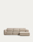 Divano Vera 4 posti con chaise longue destra beige 322 cm FSC Mix Credit