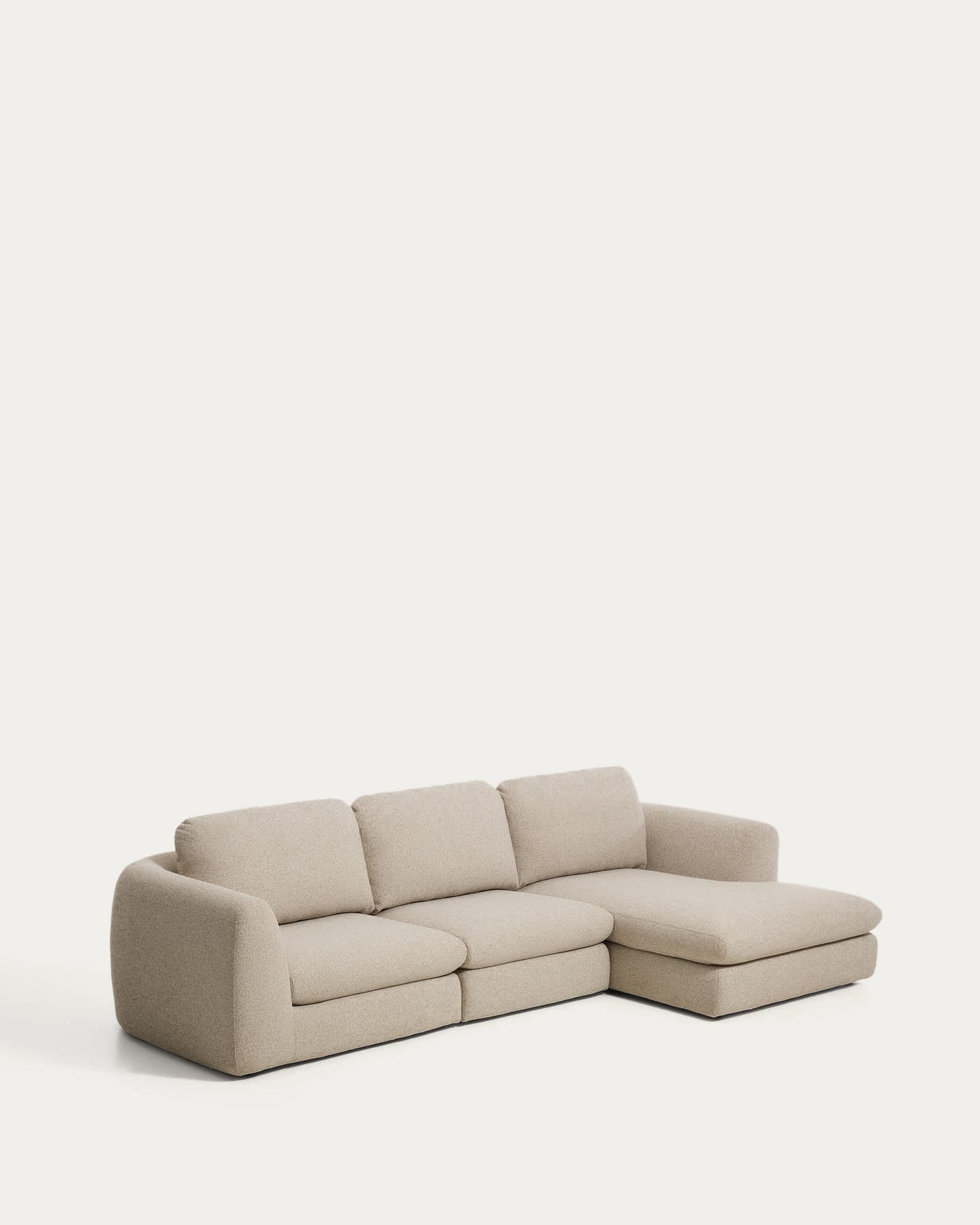 Divano Vera 4 posti con chaise longue destra beige 322 cm FSC Mix Credit
