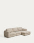 Divano Vera 4 posti con chaise longue destra beige 322 cm FSC Mix Credit