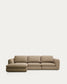 Divano Vera 4 posti con chaise longue sinistra marrone chiaro 322 cm FSC Mix Credit