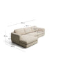 Divano Vera 4 posti con chaise longue sinistra beige 322 cm FSC Mix Credit