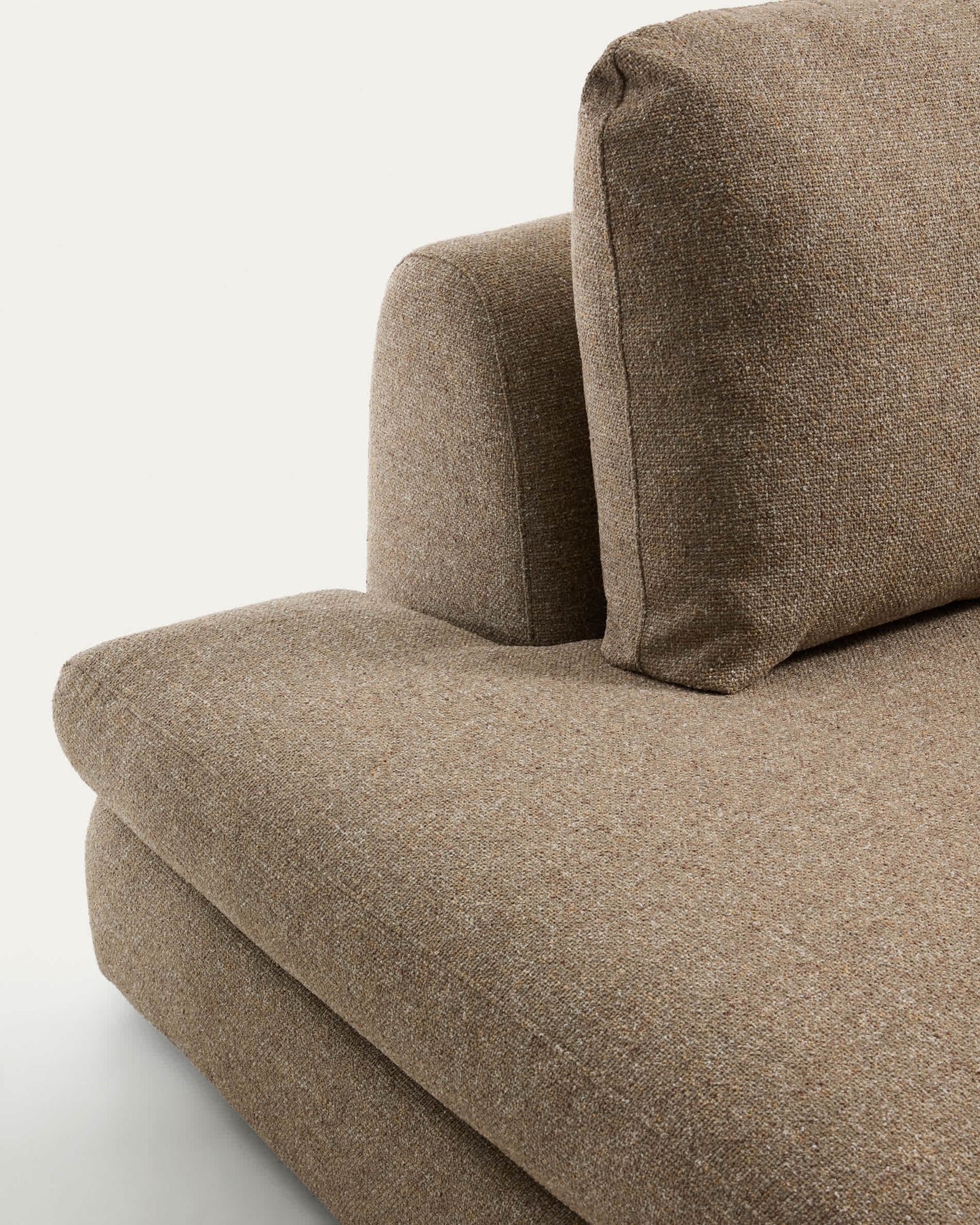 Divano Vera 4 posti con terminale sinistro marrone chiaro 325 cm FSC Mix Credit