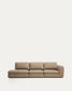 Divano Vera 4 posti con terminale sinistro marrone chiaro 325 cm FSC Mix Credit
