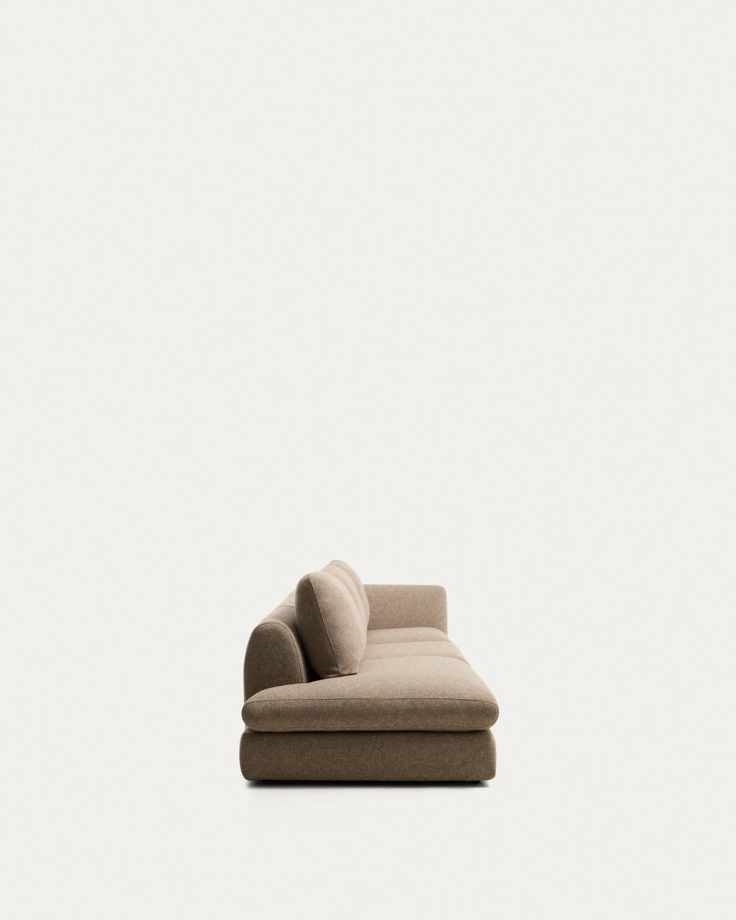 Divano Vera 4 posti con terminale sinistro marrone chiaro 325 cm FSC Mix Credit