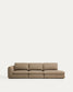 Divano Vera 4 posti con terminale destro marrone chiaro 322 cm FSC Mix Credit