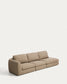 Divano Vera 4 posti con terminale destro marrone chiaro 322 cm FSC Mix Credit