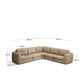Divano ad angolo Vera 5 posti marrone chiaro 330 x 330 cm FSC Mix Credit