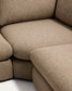 Divano ad angolo Vera 5 posti marrone chiaro 330 x 330 cm FSC Mix Credit