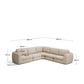 Divano ad angolo Vera 5 posti Beige 330 X 330 cm FSC Mix Credit