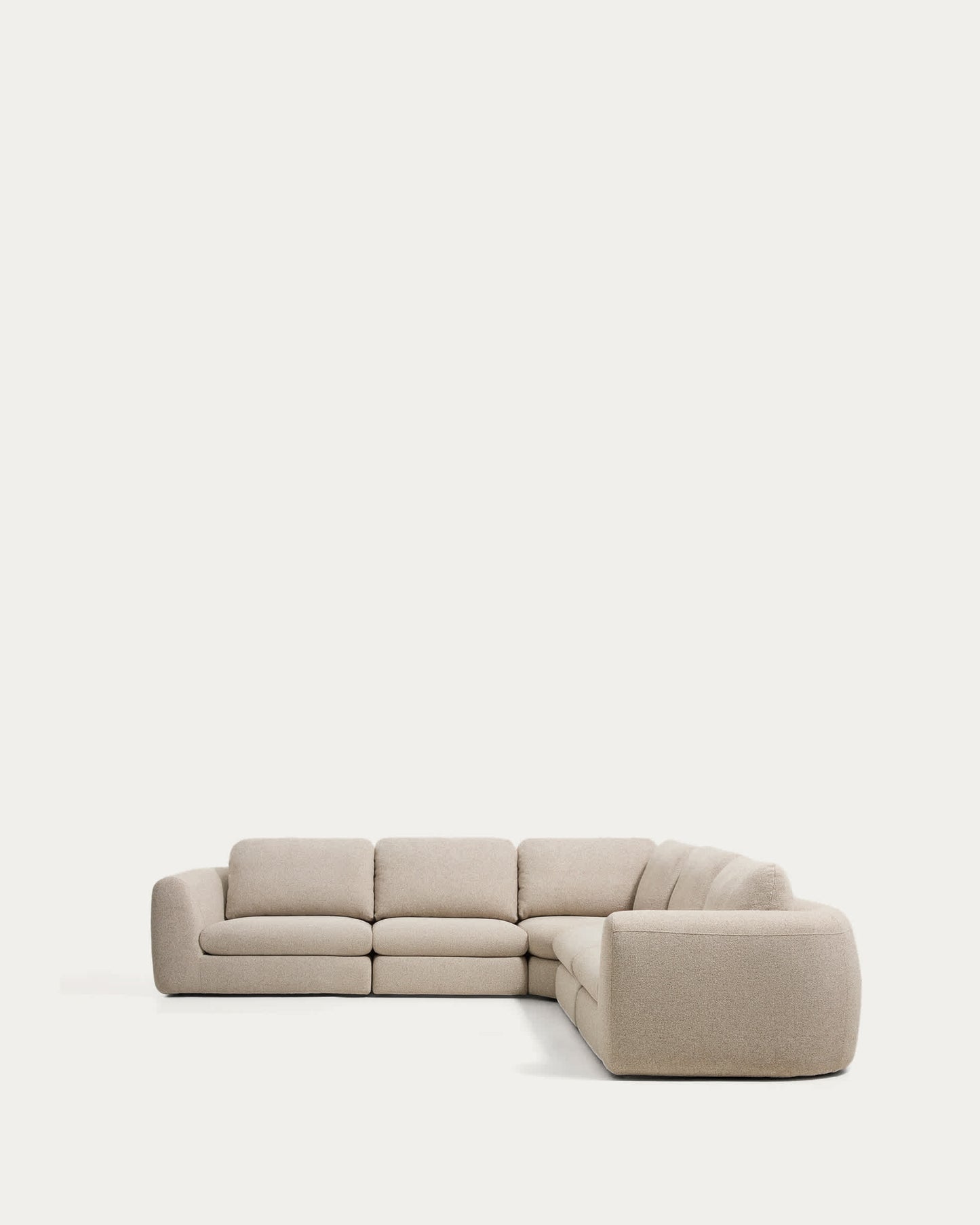 Divano ad angolo Vera 5 posti Beige 330 X 330 cm FSC Mix Credit