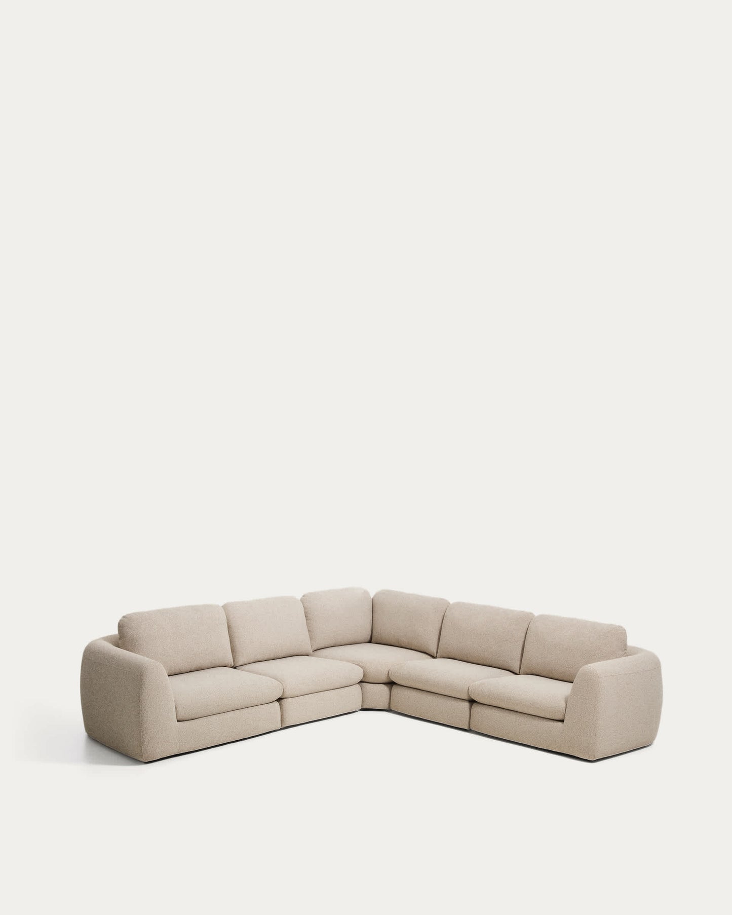 Divano ad angolo Vera 5 posti Beige 330 X 330 cm FSC Mix Credit