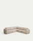 Divano ad angolo Vera 5 posti Beige 330 X 330 cm FSC Mix Credit