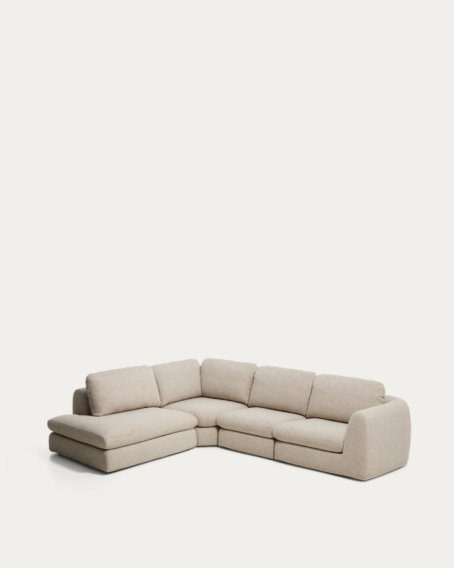 Divano ad angolo Vera 5 posti con elemento terminale sinistro beige 245 X 330 cm FSC Mix Credit