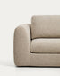 Divano ad angolo Vera 5 posti con elemento terminale destro beige 330 x 245 cm FSC Mix Credit