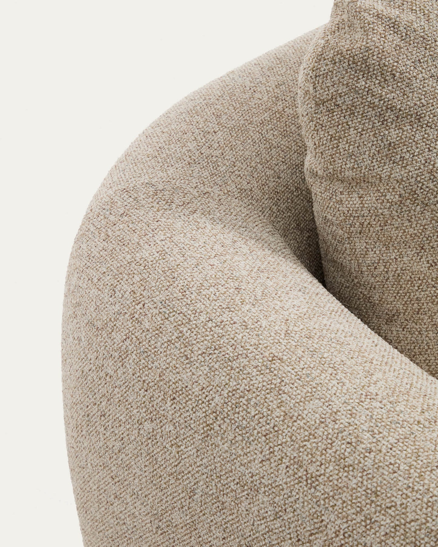 Divano ad angolo Vera 5 posti con elemento terminale destro beige 330 x 245 cm FSC Mix Credit