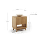 Mobile bagno rettangolare Kuveni in legno massiccio di teak 70 x 50 cm