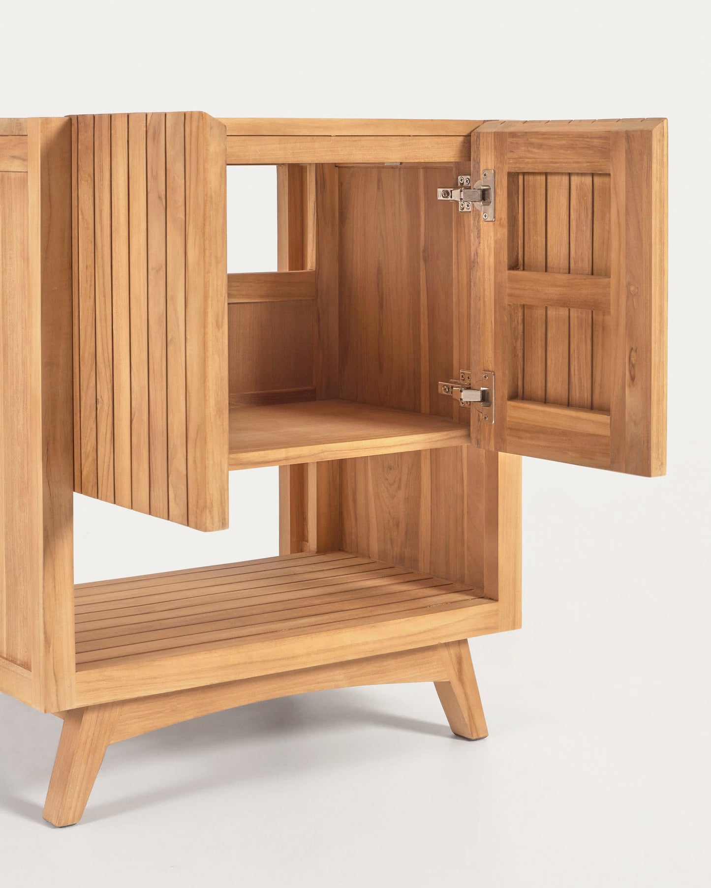 Mobile bagno rettangolare Kuveni in legno massiccio di teak 70 x 50 cm