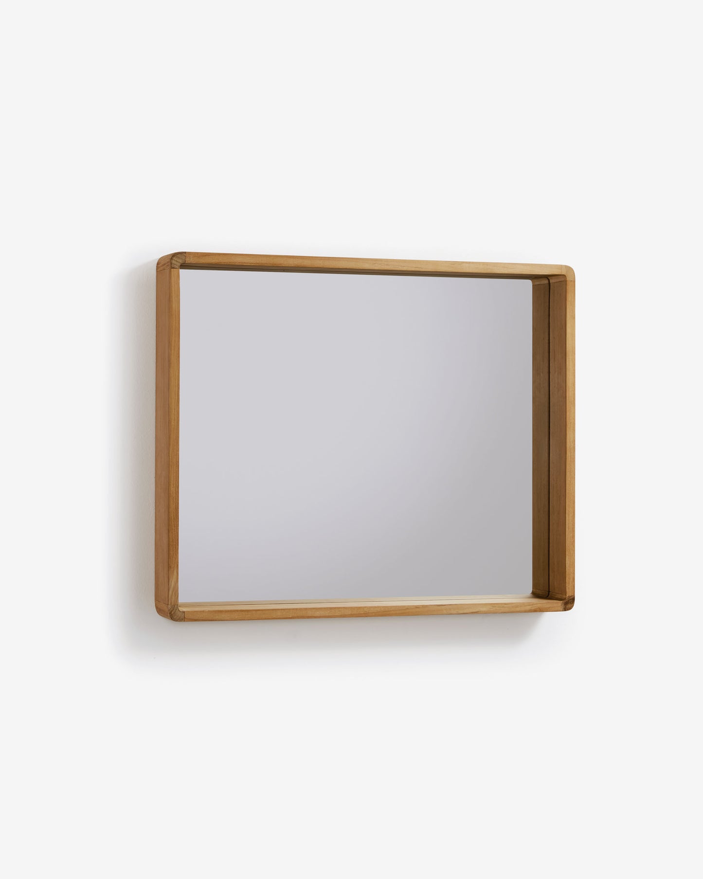 Specchio Kuveni in legno massiccio di teak 80 x 65 cm