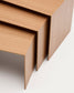 Set Litto con 3 tavolini a nido impiallacciatura in rovere 60 x 40 / 51 x 36 / 42 x 31 cm