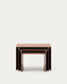 Set Litto con 3 tavolini a nido impiallacciatura in noce 60 x 40 / 51 x 36 / 42 x 31 cm