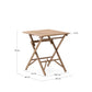 Tavolo pieghevole Dandara in legno massiccio di acacia 66 x 66 cm