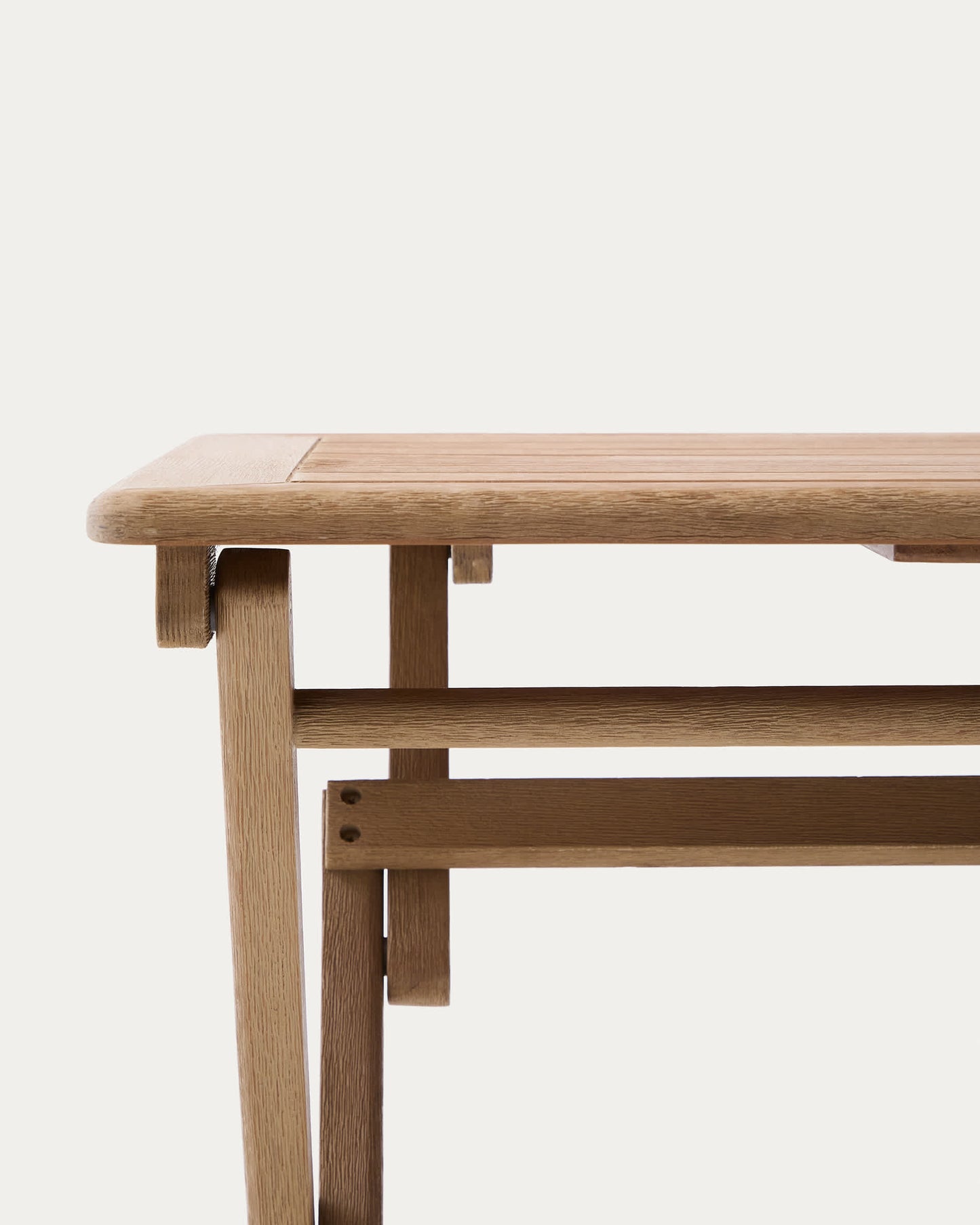 Tavolo pieghevole Dandara in legno massiccio di acacia 66 x 66 cm