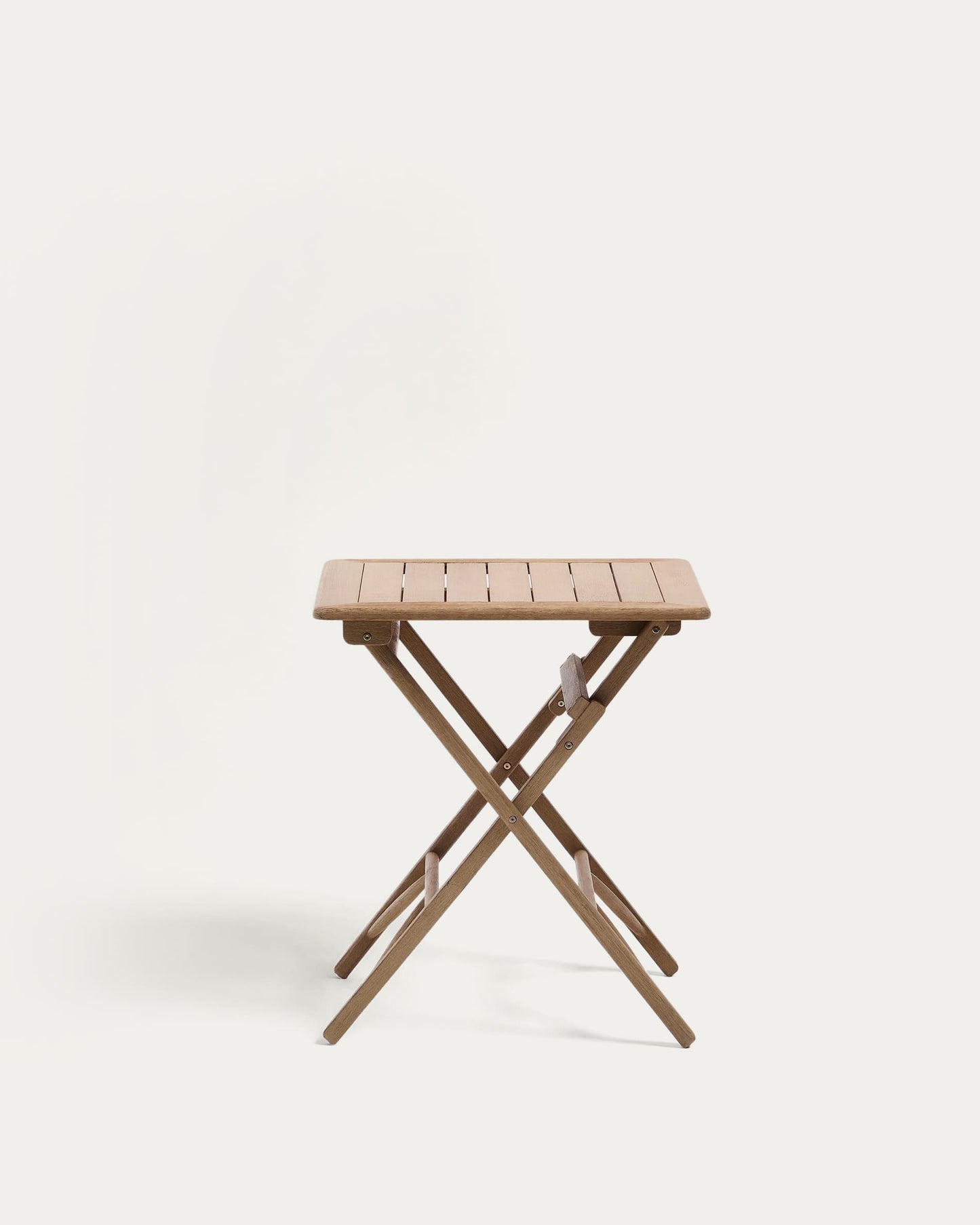 Tavolo pieghevole Dandara in legno massiccio di acacia 66 x 66 cm