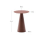 Tavolino d’appoggio Wilshire in vetro temperato smerigliato e acciaio verniciato terracotta satinato Ø35cm