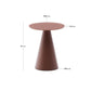 Tavolino d’appoggio Wilshire in vetro temperato smerigliato e acciaio verniciato terracotta satinato Ø30cm