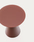 Tavolino d’appoggio Wilshire in vetro temperato smerigliato e acciaio verniciato terracotta satinato Ø30cm