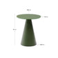 Tavolo d’appoggio Wilshire in vetro temperato smerigliato e acciaio verniciato verde opaco Ø30cm