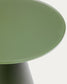 Tavolo d’appoggio Wilshire in vetro temperato smerigliato e acciaio verniciato verde opaco Ø30cm