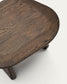 Tavolino Pirita di legno massello di rovere con finitura scura 70,6 x 70 cm
