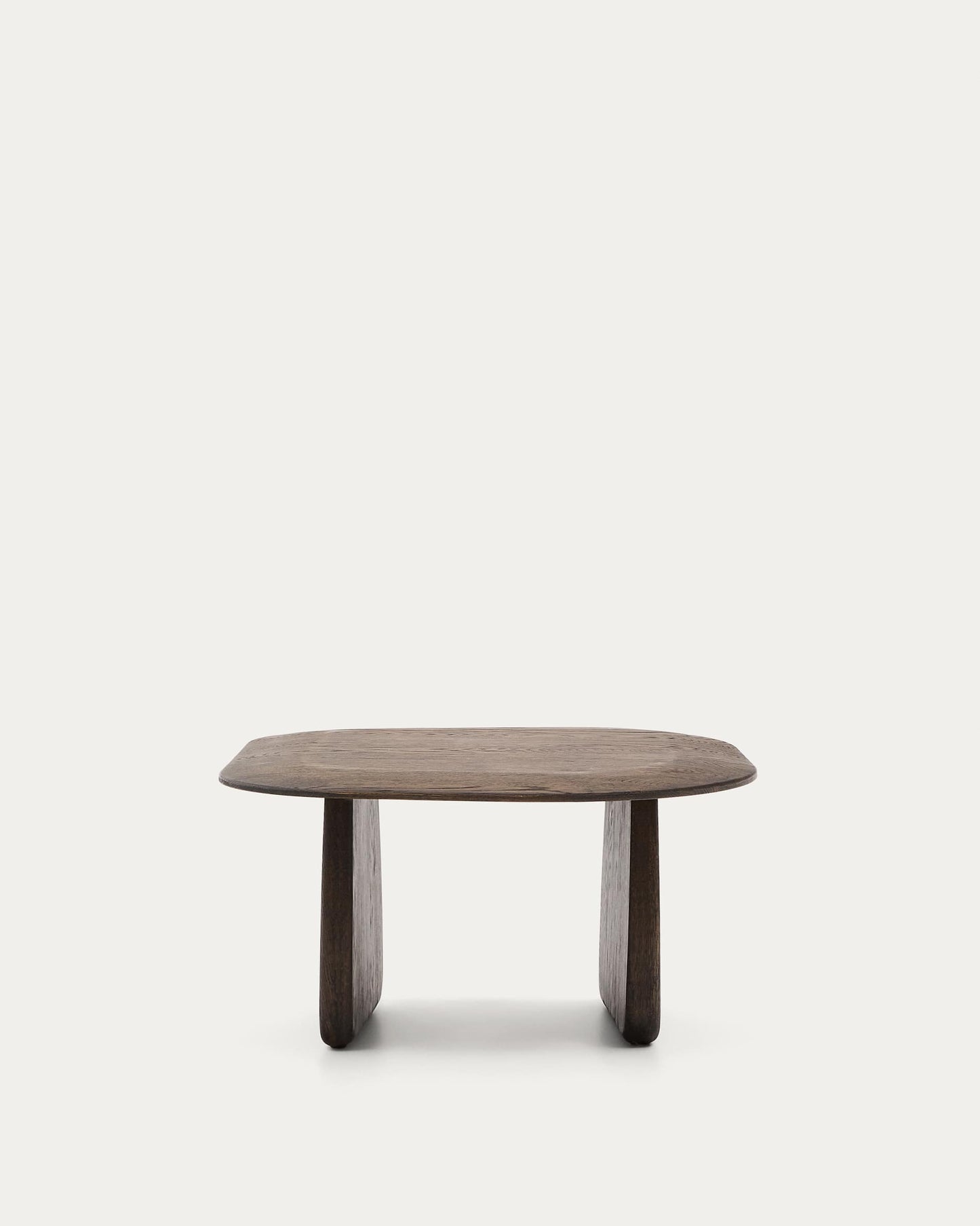 Tavolino Pirita di legno massello di rovere con finitura scura 70,6 x 70 cm