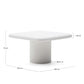 Tavolo Addaia in cemento bianco 135 x135 cm