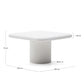 Tavolo Addaia in cemento bianco 135 x135 cm
